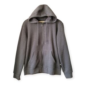 BC Clothing Sherpa Lined Full Zip Hoodie Charcoal Grey Men's Medium